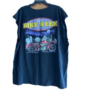 2004 Daytona Beach USA‎ Bike Week Men's XL XXL Sleeveless T-Shirt Motorcycle Vtg